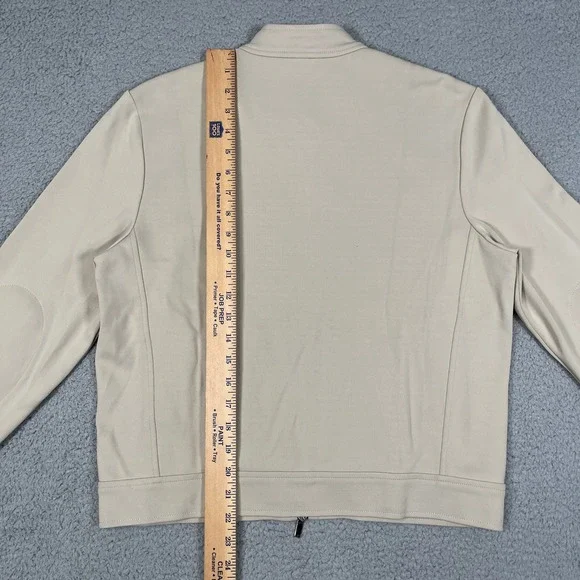Vintage Polo Ralph Lauren Sport Jacket Womens L Beige Cropped Fit USA Made 90s - Picture 12 of 14
